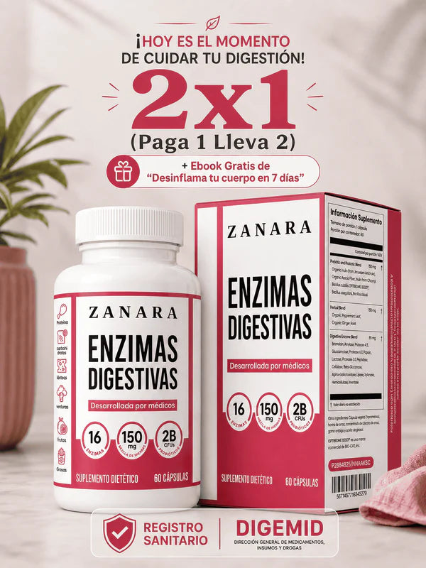 🌿 Enzimas Digestivas Alivio para la Hinchazón y Digestión Saludable ⭐PREMIUN