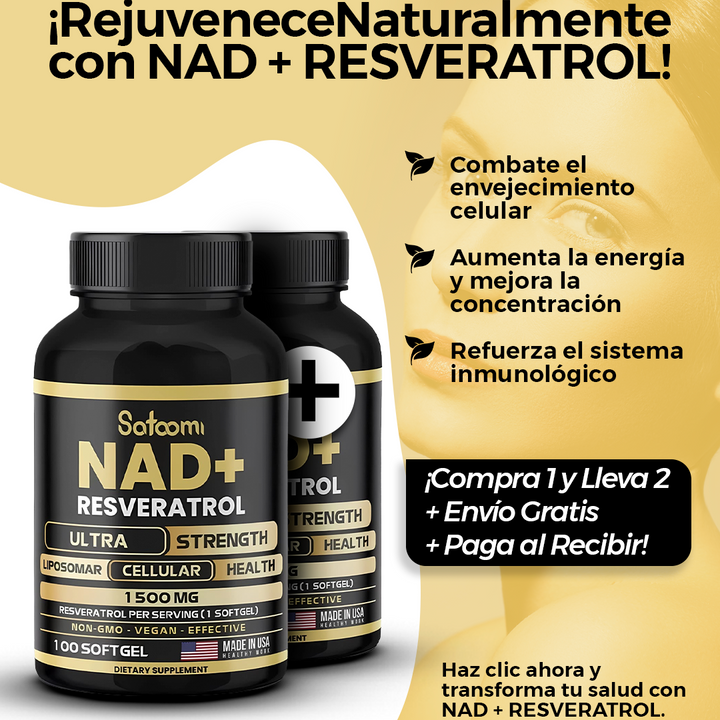 NAD + RESVERATROL 1500 MG (2 x 139 soles)