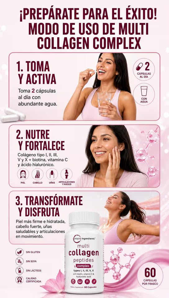 MULTI COLAGENO PEPTIDES -PREMIUN-REJUVENECE DE ADENTRO HACIA AFUERA