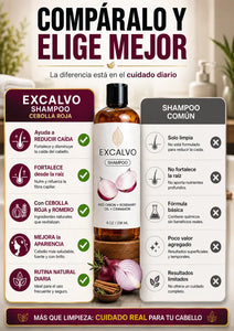 🚿 EXCALVO SHAMPOO — FORTALECE, NUTRE Y REVITALIZA TU CABELLO DESDE LA RAÍZ 💥