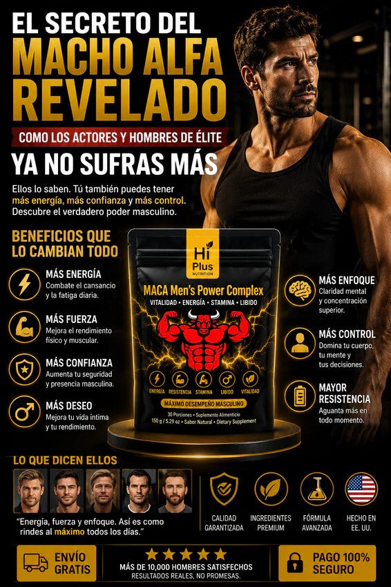 🔥 MACA MEN'S POWER COMPLEX – ENERGÍA, VITALIDAD Y RENDIMIENTO MASCULINO