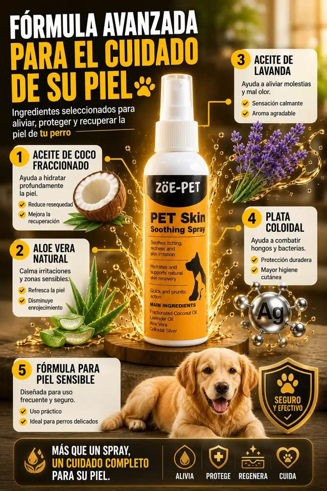 Spray Alivio de Comezón y Hongos para Perros Zoë-Pet