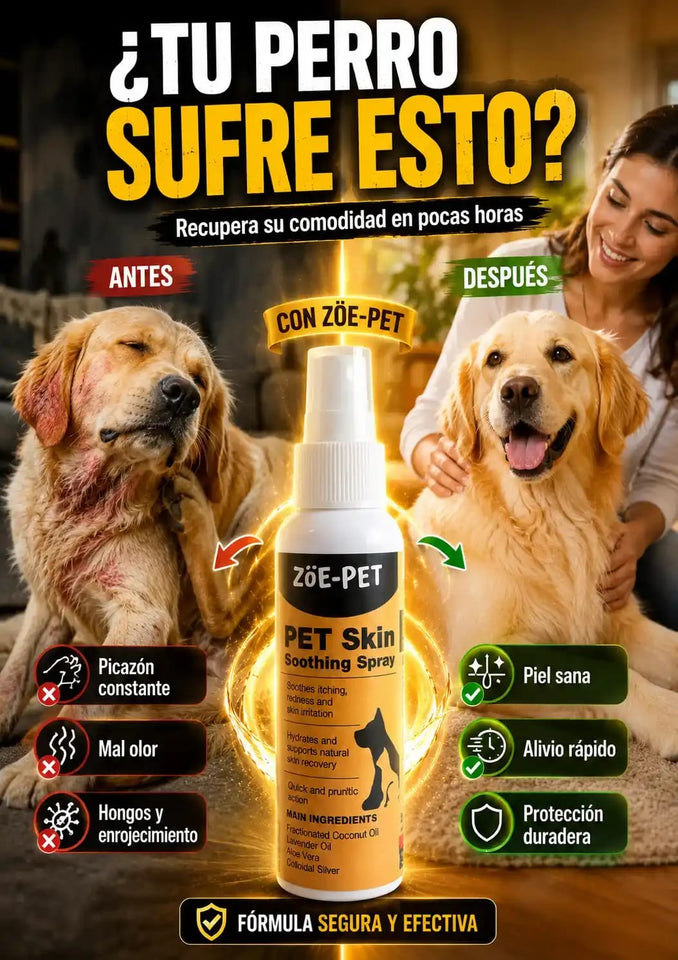 Spray Alivio de Comezón y Hongos para Perros Zoë-Pet