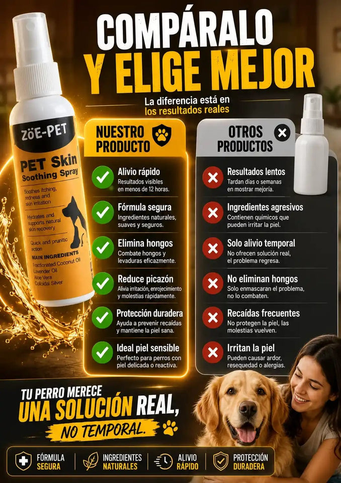 Spray Alivio de Comezón y Hongos para Perros Zoë-Pet