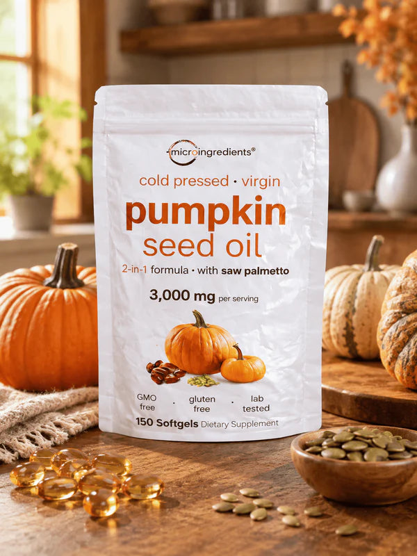 Cápsulas blandas de Aceite de Semilla de Calabaza con Saw Palmetto