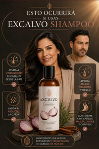 🚿 EXCALVO SHAMPOO — FORTALECE, NUTRE Y REVITALIZA TU CABELLO DESDE LA RAÍZ 💥