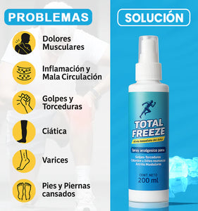 TOTAL FREEZE™- SPRAY ANALGÉSICO 100% EFECTIVO