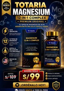 🔥 MAGNESIO 12 EN 1 PREMIUM (120 Cápsulas Original) 🧲