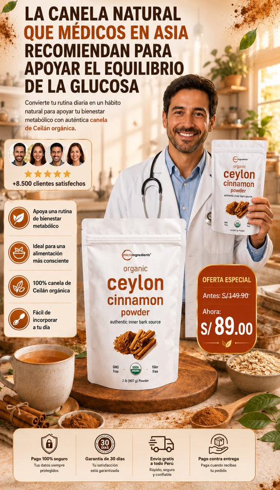 🌿 Canela de Ceilán Orgánica | Bienestar y Equilibrio Natural