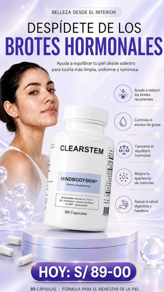 CLEARSTEM MindBodySkin | Equilibrio Hormonal, Piel Radiante y Cabello Fuerte