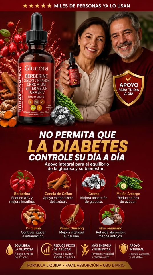 GLUCORA BERBERINE | Apoyo al Metabolismo de la Glucosa y Control de azucar y NEUTOPATIA Bienestar Diario