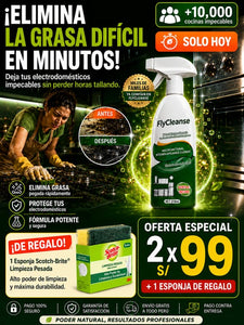 FlyCleanse | Elimina Grasa, Óxido y Suciedad Difícil de la Cocina