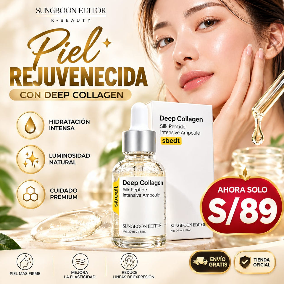 ✨ Sérum Deep Collagen 💖 Antiedad, Arrugas y Líneas de Expresión | Hidratación y Efecto Piel de Porcelana 🧖‍♀️