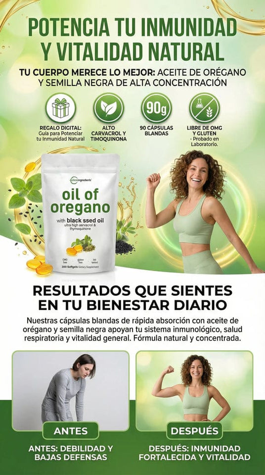 CAPSULAS ACEITE DE OREGANO-ELIMINA EL HONGO CANDIDA