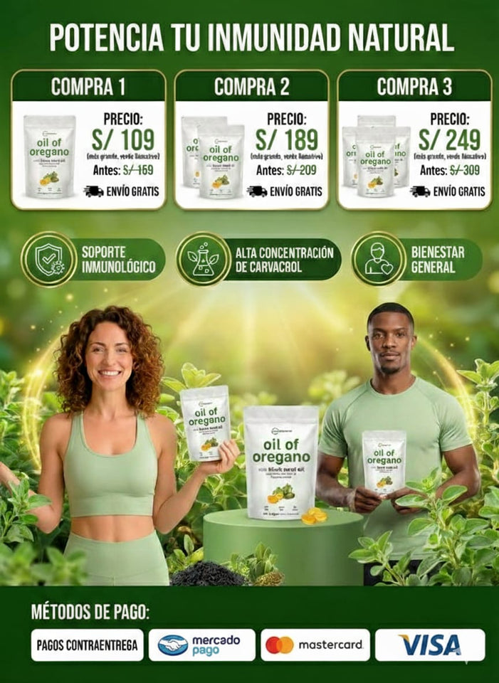 CAPSULAS ACEITE DE OREGANO-ELIMINA EL HONGO CANDIDA