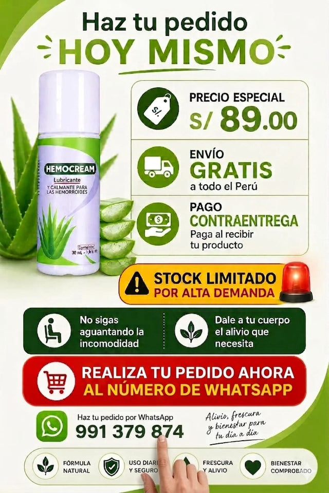🌿👨‍🔬RECUPERA TU COMODIDAD ÍNTIMA DESDE LA PRIMERA APLICACIÓN CON HEMOCREAM🌿✨