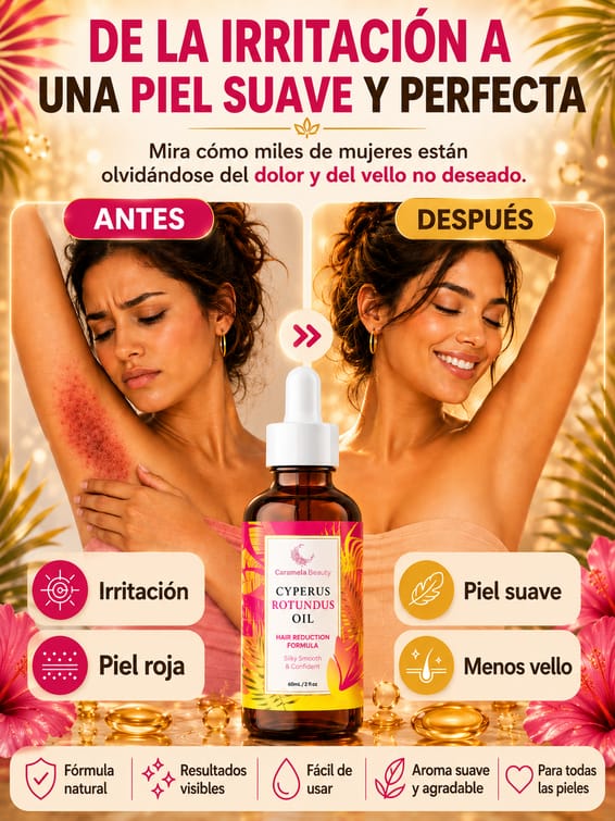 🌿 Aceite de Ciperus Rotundus – Reduce el Crecimiento del Vello de Forma Natural