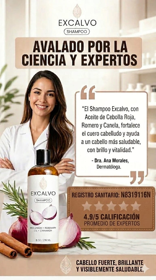 🚿 EXCALVO SHAMPOO — FORTALECE, NUTRE Y REVITALIZA TU CABELLO DESDE LA RAÍZ 💥