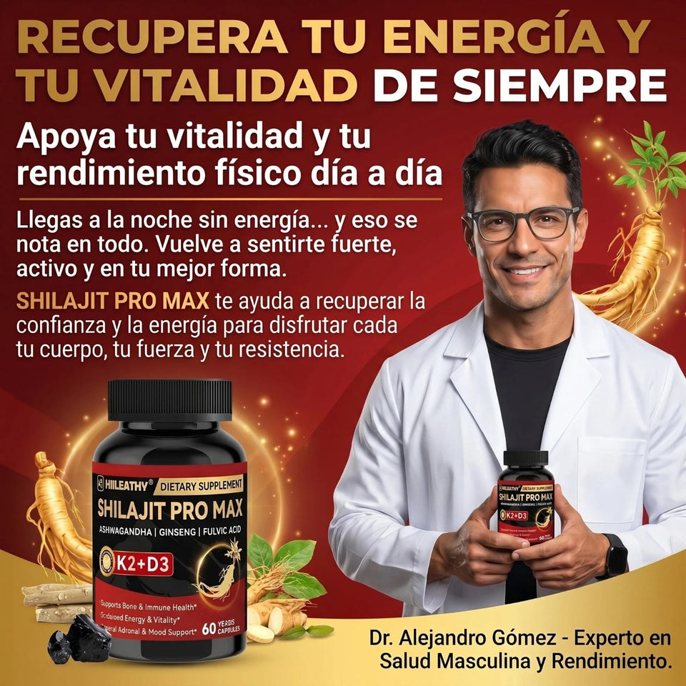 🔥 SHILAJIT PRO MAX – ENERGÍA, FUERZA Y VITALIDAD MASCULINA