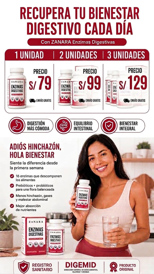 🌿 Enzimas Digestivas Alivio para la Hinchazón y Digestión Saludable ⭐PREMIUN