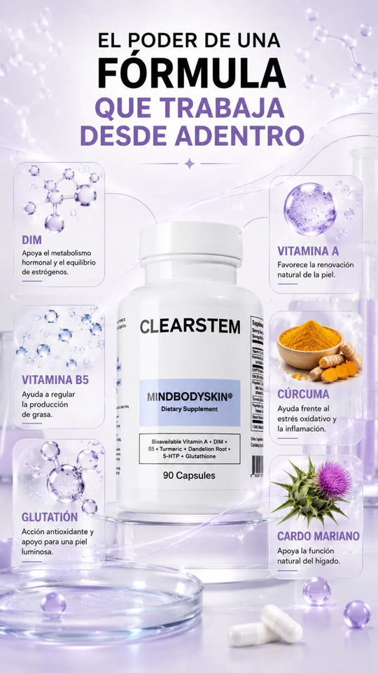 CLEARSTEM MindBodySkin | Equilibrio Hormonal, Piel Radiante y Cabello Fuerte