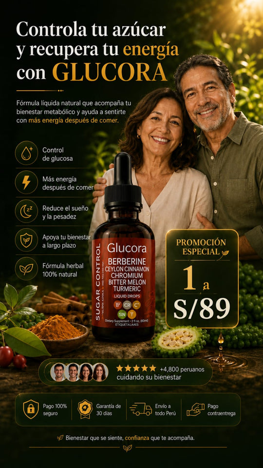 GLUCORA BERBERINE | Apoyo al Metabolismo de la Glucosa y Control de azucar y NEUTOPATIA Bienestar Diario