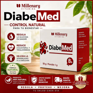 DiabeMed® – Suplemento con Vitamina B6 para Personas con Diabetes y Cuidado de la Glucosa