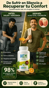HEM Hero+ Extra Strength | Fórmula de Apoyo para el Bienestar Hemorroidal promocion 3 x 100-cada frasco contiene 60 capsulas