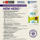 HEM Hero+ Extra Strength | Fórmula de Apoyo para el Bienestar Hemorroidal promocion 3 x 100-cada frasco contiene 60 capsulas