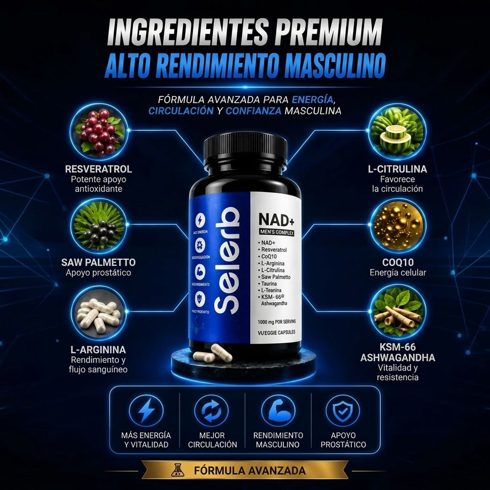 🔥 SELERB NAD | ENERGÍA, RESISTENCIA Y RENDIMIENTO MASCULINO