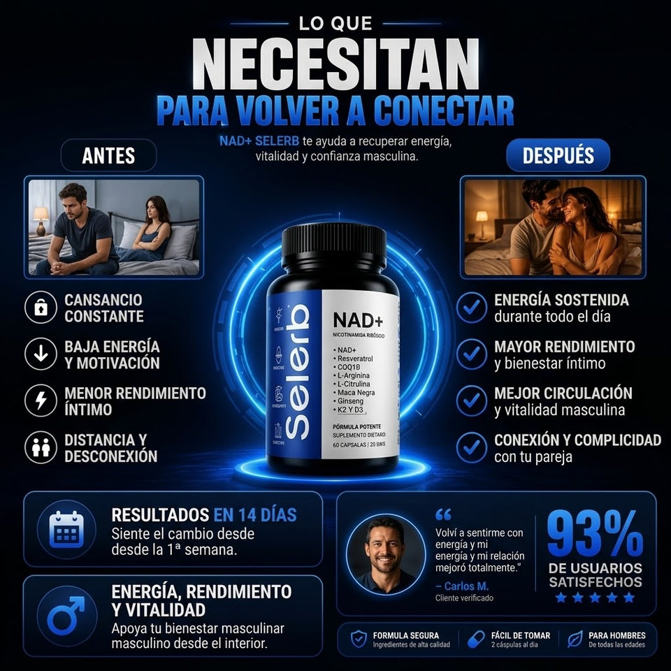 🔥 SELERB NAD | ENERGÍA, RESISTENCIA Y RENDIMIENTO MASCULINO