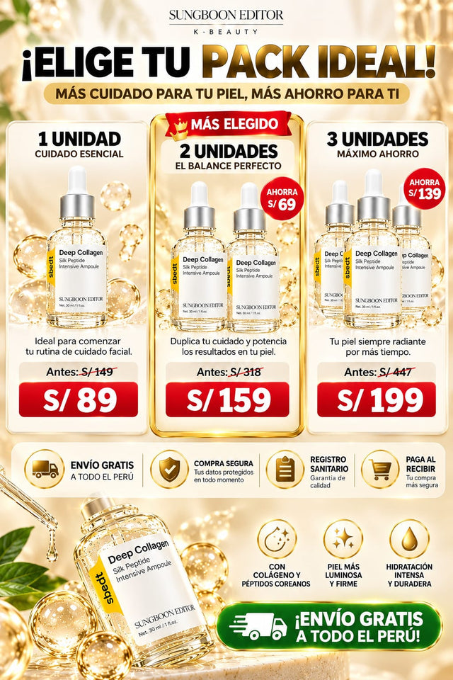 ✨ Sérum Deep Collagen 💖 Antiedad, Arrugas y Líneas de Expresión | Hidratación y Efecto Piel de Porcelana 🧖‍♀️