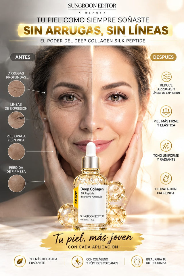 ✨ Sérum Deep Collagen 💖 Antiedad, Arrugas y Líneas de Expresión | Hidratación y Efecto Piel de Porcelana 🧖‍♀️
