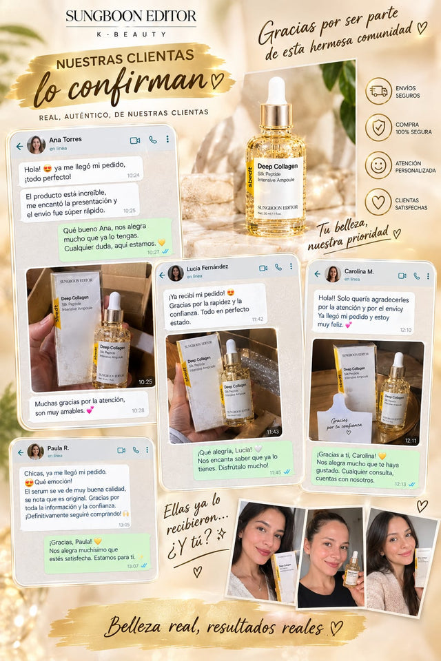 ✨ Sérum Deep Collagen 💖 Antiedad, Arrugas y Líneas de Expresión | Hidratación y Efecto Piel de Porcelana 🧖‍♀️