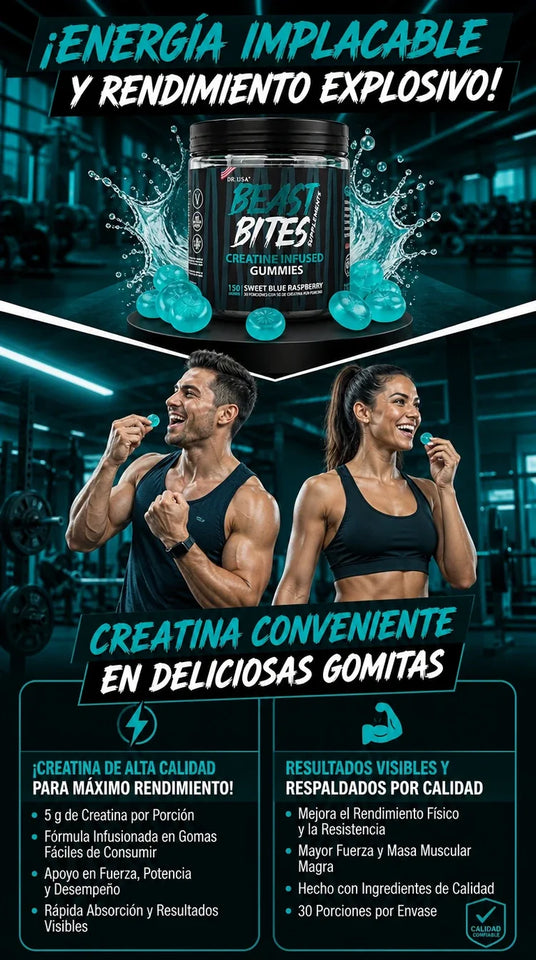Beast Bites - Gomitas de Creatina Monohidratada (150 gr)