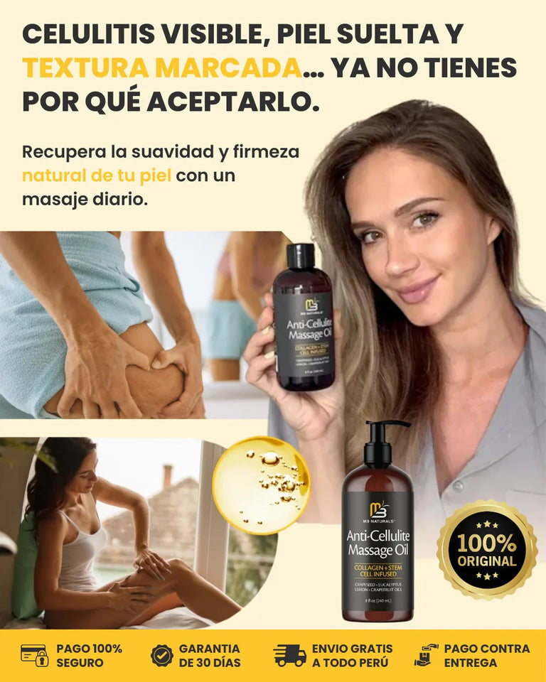 NATURALS: ACEITE PARA ELIMINAR LA CELULITIS CON COLÁGENO HIDROLIZADO + CÉLULAS MADRE VEGETALES-PREMIUM⭐⭐⭐⭐⭐