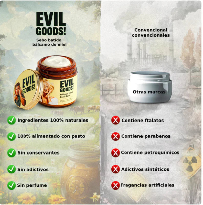 EVIL GOODS® - Bálsamo de miel y sebo de res Anti-Envejecimiento